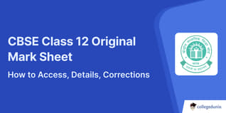 CBSE Class 12 Original Mark Sheet: How to Access, Details, Corrections